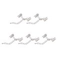 thumbnail image 1 of Unique Bargains 10Set Ribbon Crimp Clamp Ends Lobster Claw Clasps & Chain 13mm Silver Tone for DIY, 1 of 7