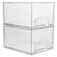 thumbnail image 2 of 2 Pcs Boîte de Rangement Cosmétique Empilable Organisateur Multifonctionnel Style Tiroir, 2 of 9
