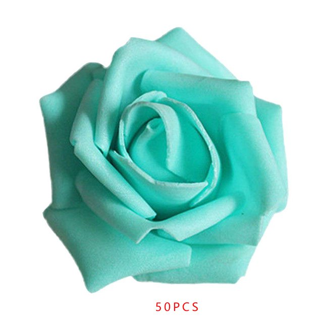 Braveheart 50pcs Artificial Bionic Flowers PE Foam Fake Lifelike Roses Wedding Egagement Decorations