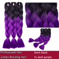 thumbnail image 2 of Ombre Jumbo Braiding Hair Extensions High Temperature Synthetic Twist Hair Multiple Colored Hair, 2 of 5