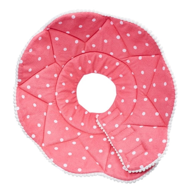 Collier Élisabéthain Léger et Ajustable pour Chiens et Chats Rose TG