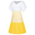 thumbnail image 4 of Weiqiqre Robes de Travail pour Femmes, Robe d'Été Élégante et Décontractée Sans Manches à Col Rond, Unie, avec Fente, 4 of 6