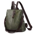 thumbnail image 1 of yeacher 2023 Sac à Dos Élégant pour Femme en Cuir PU - Sac de Voyage Rétro avec Conception Antivol, Multiples Poches, Imperméable et Durable, Bretelles Ajustables, Vert, 1 of 6