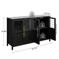 thumbnail image 3 of Buffet Cabinet with Storage, Sideboard Buffet Cabinet with Glass Doors, Modern Farmhouse Storage Cabinet Table for Kitchen, 3 of 7