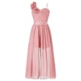 thumbnail image 4 of RUNQHUI Robe Princesse à Volants pour Enfants Filles Combinaison Robe en Tulle Florale Broderie Robe en Mousseline Orange Rose 8, 4 of 7