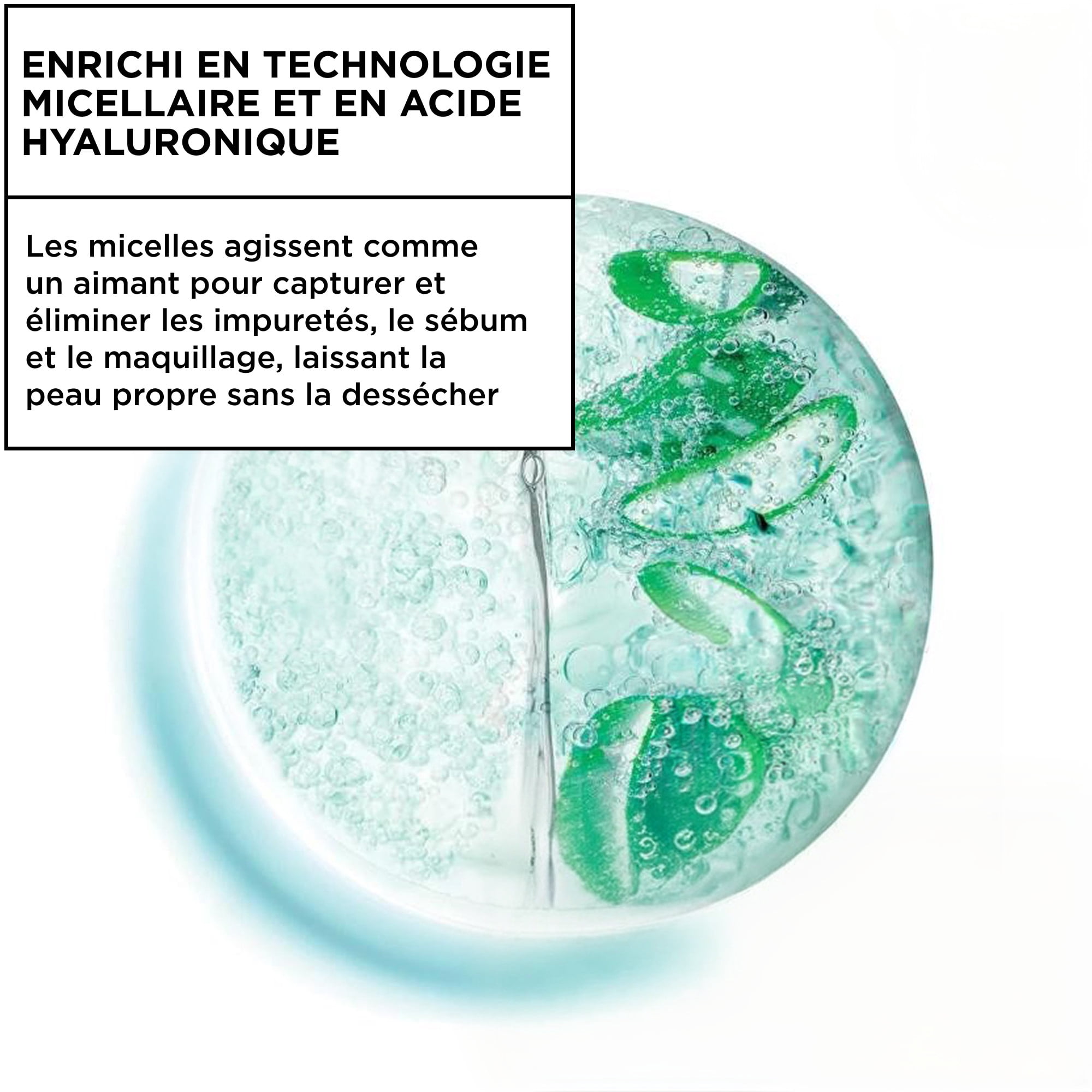 Garnier Eau Micellaire Nettoyante Tout-en-1 à L'acide hyaluronique, Convient Aux Peaux Sensibles, Cruelty Free International et Végétalien, 400 ml