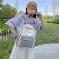 thumbnail image 2 of TIEVOSA Sac d'École pour Filles Saison Scolaire Sac d'Élève Mode à Fermeture Éclair Sac à Dos à Carreaux, 2 of 9