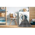 thumbnail image 2 of Ahgly Tapis d'Intérieur Lavable en Machine Carré Transitionnel Gris Canon, 3 Pieds Carré, 2 of 7