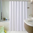 thumbnail image 2 of TIELUTT Rideau de Douche Blanc Rideau de Douche Uni Épais Rideau de Douche Largeur Courte Rideau de Douche pour Hommes Rideau de Douche Lourd avec Ventouses Doublure de Rideau de Douche Lourd avec Poids Rideaux de Bain S, 2 of 8