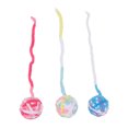 thumbnail image 1 of 3Pcs Cat Plush Ball Interactive Cat Fuzzy Chew Balls with Bells for Indoor Cats Kitten Flower Color, 1 of 14