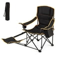 thumbnail image 1 of Goplus 1 PCS Chaise de Camping Pliante avec Repose-Pieds Dossier Réglable Coussin Rembourré, 1 of 10