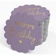 thumbnail image 4 of Inkdotpot 50 Pack Happy Birthday Favor Paper Tags Craft Real Gold Foil Hang Tags, 4 of 6