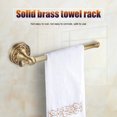 thumbnail image 2 of Heaveant Brass Towel Rack, Antique Brass Bathroom Towel Holder Rack Single Pole Bar Clothes Hanger Shelf Wall Mount, 2 of 7
