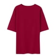 thumbnail image 4 of Birdeem Mode Femmes Été Manches Mi-Longues Chandail Uni Blouse Décontractée Hauts, 4 of 4