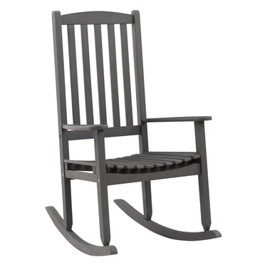 Chaise à bascule pour patio en acacia gris