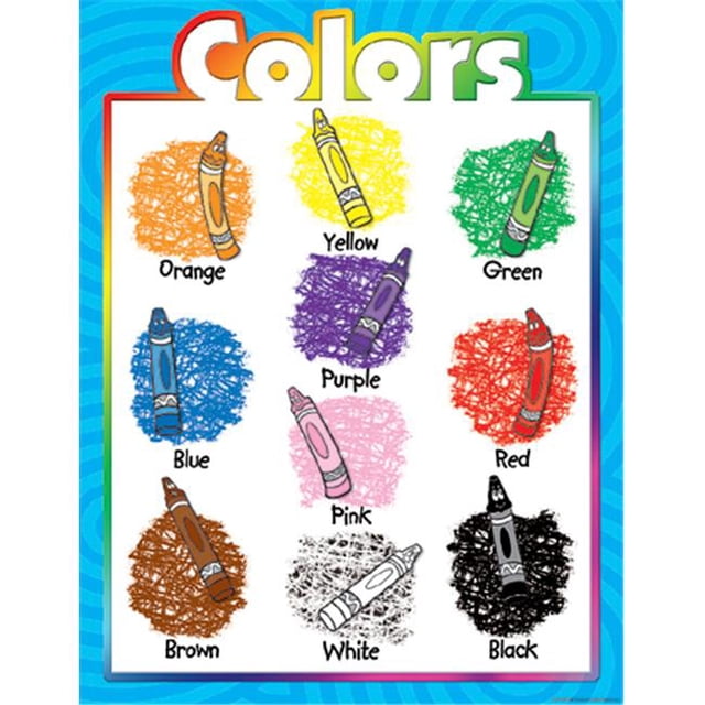 Teacher Created Resources Couleurs Apprentissage Précoce Tableau Mural Multicolore 17 Pieds' par 22 Pieds'