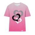 thumbnail image 4 of Dealovy Haut pour Femmes Décontracté T-Shirts à Manches Courtes Été Ample Mignon Tunique à Imprimé Graphique Dégradé, 4 of 4