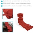 thumbnail image 2 of Sunnydaze Coussin de Remplacement pour Chaise Longue Capitonnée en Polyester Oléfine pour Intérieur/extérieur - 23 Pouces x 75 Pouces - Rouge, 2 of 6