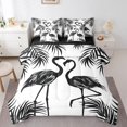 thumbnail image 1 of YST Ensemble de Literie Mignon Flamant Rose, 7 Pcs, Thème Faune Tropicale, Lit Simple, 1 of 4