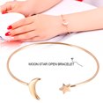 thumbnail image 1 of Bracelet, Femmes Bracelets Ouverts Réglables avec des Bijoux Minimalistes de Mode en Forme d'Étoile de Lune, 1 of 8
