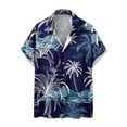 thumbnail image 2 of Chemise Homme Imprimée à Manches Courtes Hommes Drôle Tropicale Décontractée Hawaïenne Chemise de Plage, 2 of 5
