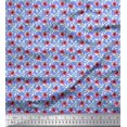 thumbnail image 1 of Soimoi Rayon Fabric Leaves & Poppy Floral Print Fabric by Yard 42 Inch Wide, 1 of 6
