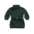 thumbnail image 1 of Robe Chandail pour Filles Bébé Hiver Automne Col Roulé Manches Longues Tricotée avec Ceinture Vert 3-4 Ans, 1 of 7