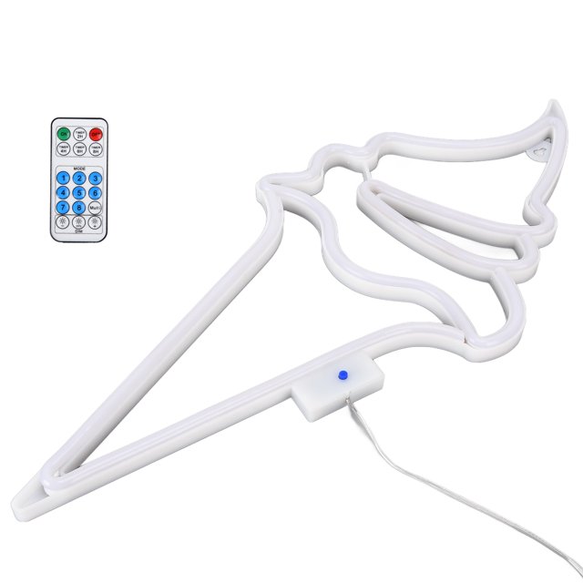 Ice Cream Neon Light, Remote Control Safe Neon Sign Decorative For Home For Party For Restaurant Colorful + Warm White,White + Warm White,White + Colorful,White + Pink,White