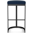 thumbnail image 2 of Amisco Lester Tabouret de Comptoir 26 Po - Polyuréthane Bleu / Métal Noir, 2 of 9