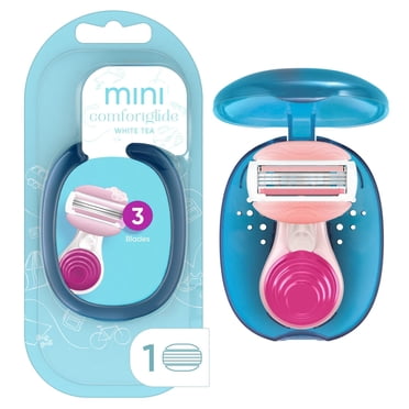 Gillette Venus Mini On The Go Women's Razor Handle with 1 ComfortGlide White Tea Scent Blade Refill + 1 Travel Case