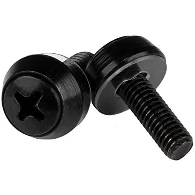 StarTech M5 x 12mm - Screws - 50 Pack, Black - M5 Mounting Screws for Server Rack & Cabinet (CABSCREWSB)