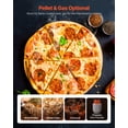 thumbnail image 3 of VEVOR Dual Fuel Pizza Oven Outdoor, 16 in Wood Fire & Propane Gas Pizza Oven, Portable Pellet & Propane Pizza-Maker with Thermometer, Iron Spray Black Shell Pizza-Cook for Outside Camping & Backyard, 3 of 9