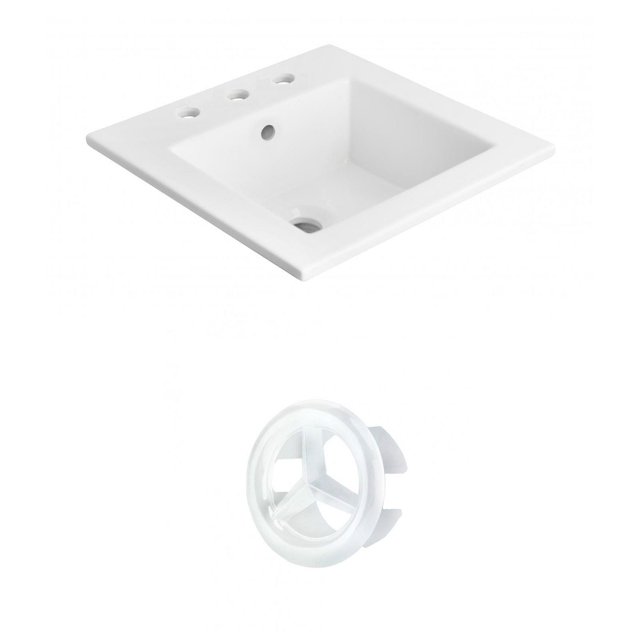 American Imaginations 48-in. W 3H8-in. Ceramic Top Set In White Color AI-21004