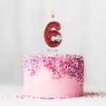 thumbnail image 1 of Baseball Glitter Birthday Cake Candle, Number Topper Decor for Sports Themed Party, 1 of 4