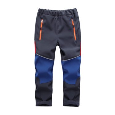 Hjtefg Kids' All-Weather Adventure Pants - Reinforced Playwear for Boys & Girls | Cozy Thickened Trousers with Storage | Durable Outdoor Bottoms for Active Kids,Color: 3-BU2 Size: 8-9 Years