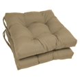 thumbnail image 1 of Coussins de Chaise Carrés Capitonnés en Sergé Uni de 16 Pouces (Ensemble de 2), 1 of 2