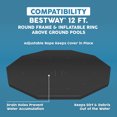 thumbnail image 4 of Bestway Flowclear Couverture de Piscine Ronde de 12 Pieds avec Trous de Drainage pour Piscines hors Terre, 4 of 9
