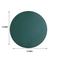 thumbnail image 3 of Round Leather Placemat Solid Colour Faux Leather Placemats , Coffee Mats, Kitchen Table Mats, Waterproof, Easy To Clean Kitchen Table Mats, 3 of 7