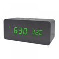 thumbnail image 1 of Réveil Numérique en Bois avec Fonction de Charge Sans Fil Luminosité Réglable Affichages LED 3 Alarmes Snooze Cadeau, 1 of 11