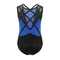 thumbnail image 2 of Linjinx Gym Leotards for Girls Ballet Dance Bodysuits Rhinestones Sleeveless Figure Skating Jumpsuit Blue 10, 2 of 5