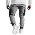 thumbnail image 4 of Men‘s Pockets Patchwork Cargo Trousers Color Block Casual Trousers Long Pants, 4 of 5
