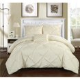 thumbnail image 1 of Chic Home DS2446-BIB-US 8 Piece Yvonne Ruffled Pinch Pleat Design Duvet Cover Set, Beige, 1 of 1