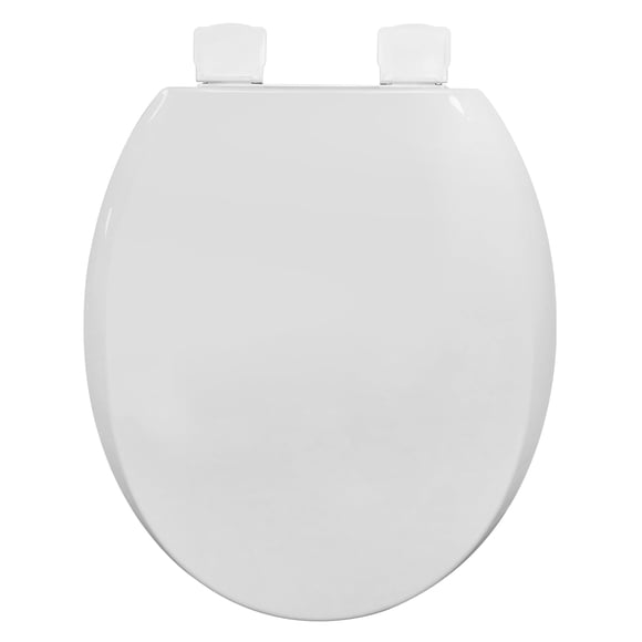 Refurbished Mainstays PP17-501 Plastic Round Slow Close Toilet Seat in White