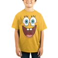 thumbnail image 1 of SpongeBob SquarePants Face Big Smile Kids Yellow T-Shirt, 1 of 3
