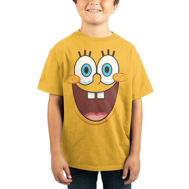 SpongeBob SquarePants Face Big Smile Kids Yellow T-Shirt