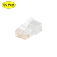 thumbnail image 1 of Unique Bargains CAT6 or CAT5e RJ45 Connector Ethernet Cable Crimp Modular Plug 8P8C Clear 100 Pieces, 1 of 5
