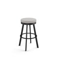 thumbnail image 1 of Amisco Swice 30 in. Swivel Bar Stool - Light Grey Polyester / Black Metal, 1 of 5