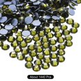 thumbnail image 3 of Uxcell Hotfix Rhinestones Flatback Crystal Glass Gems for Craft Clothes DIY Decoration Olive Green 4.8mm, 3 of 5