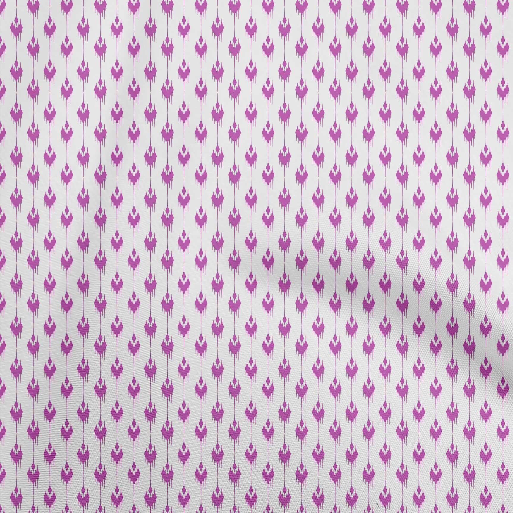 oneOone Rayon Violet Fabric Ikat Fabric For Sewing Printed Craft Fabric By The Yard 56 Inch Wide