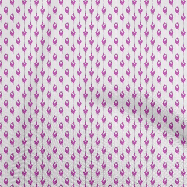 oneOone Velvet Violet Fabric Ikat Sewing Material Print Fabric By The Yard 58 Inch Wide